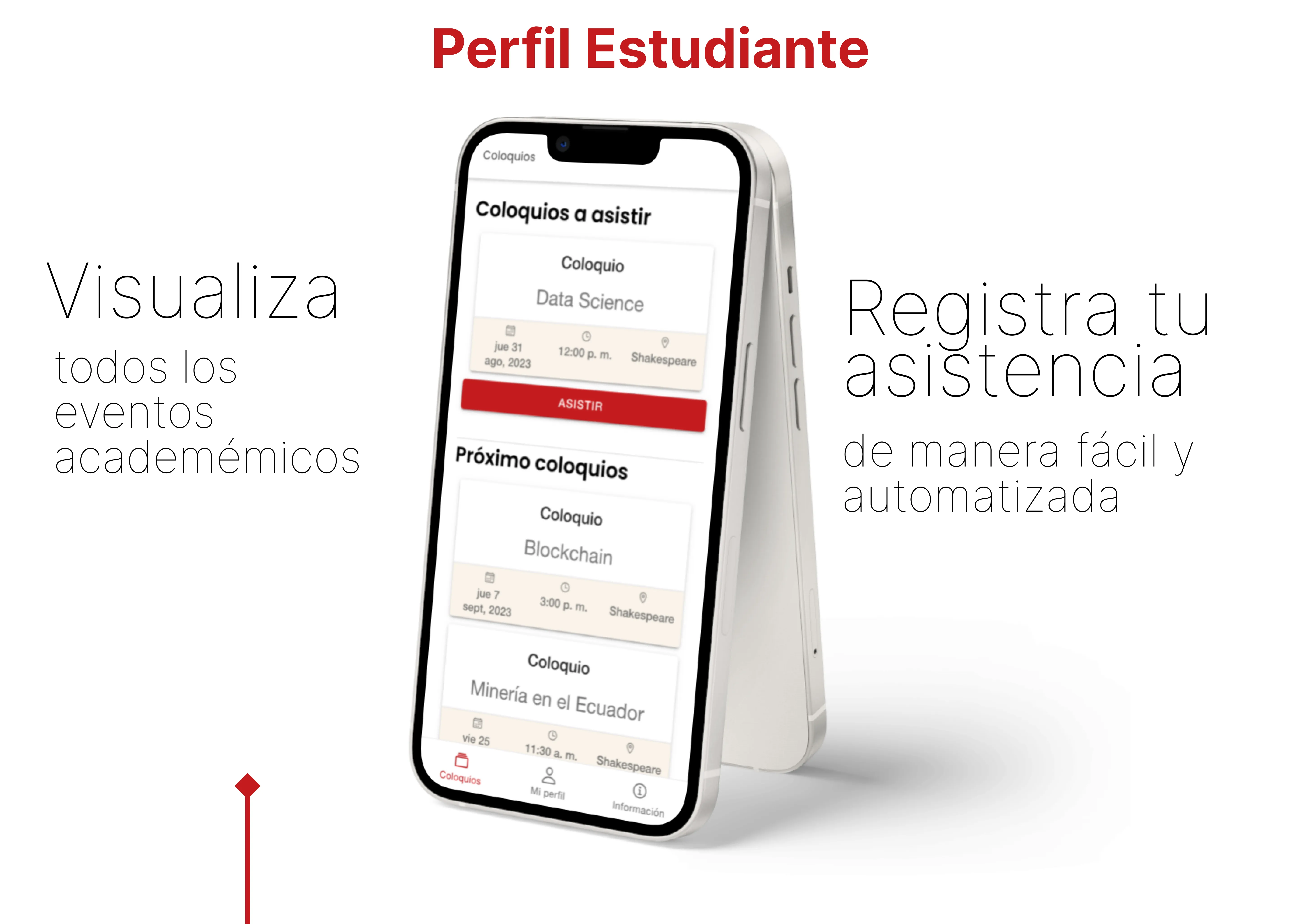 Coloquios App student profile